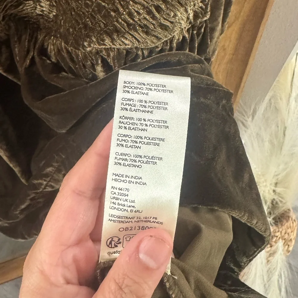 BNWOT Free People Farrier Velvet Mini Dress